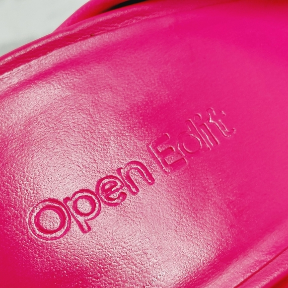 NEW Open Edit Kaia Platform High Chunky Block Heel Slip On Wedge Sandals M304 - Picture 10 of 15